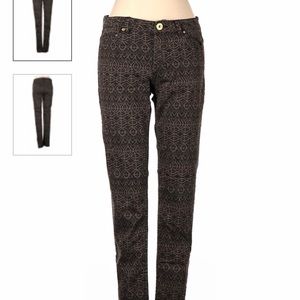 H & M black and ran/olive Aztec print pants 38/ size 8 runs small